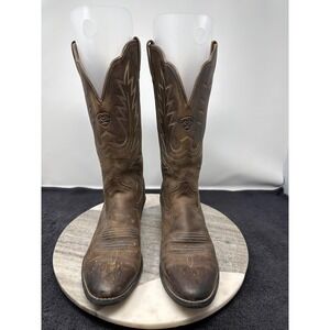 Ariat‎ Boots Mens Size 8.5B Brown Heritage Leather Western Cowboy Style 10001021